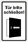 WANDKINGS Hinweisschild - Tür Bitte schließen! - stabile Aluminium Verbundplatte - Wähle eine Größe - 20x15 cm