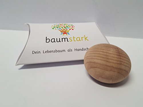 Baumstark Buche 45mm Handschmeichler mit Baumhoroskop (22.12.), Holz, 8 x 11.5 x 2.8 cm