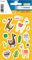 HERMA 15465 Glitterfolie Sticker für Kinder, Das Lama (12 Aufkleber, Folie, glitzernd) selbstklebend, permanent haftende Motiv Etiketten für Mädchen und Jungen, bunt