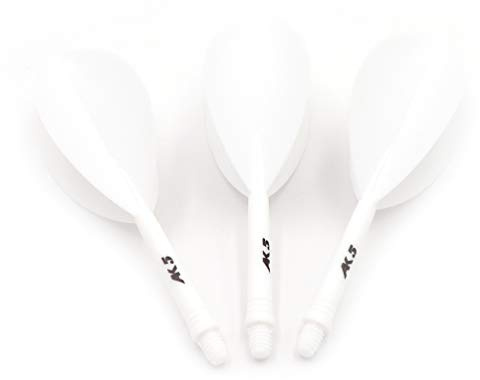 CUESOUL Integrated Dart Shaft and Flights-Pear Shape Dart Flight White