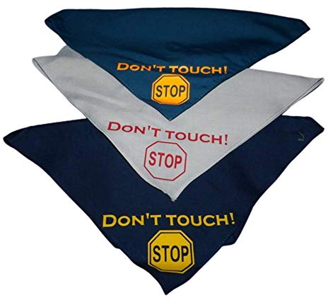 Hundehalstuch Don't touch Stop!