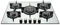 MILLAR GH7051PS 70cm 5 fornelli in vetro piano cottura a gas - Argento | Specchiato | Nichel
