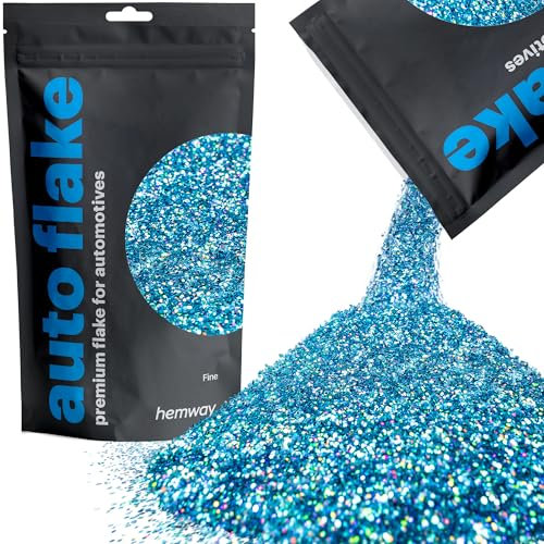 Hemway Premium Automotive Glitter Flake Paint Additive - Ocean Blue Holographic | Fine Metal Flakes for Car, Truck, RV, Motorbike & Boat Decoration | Mix with Auto Paint | 100 g