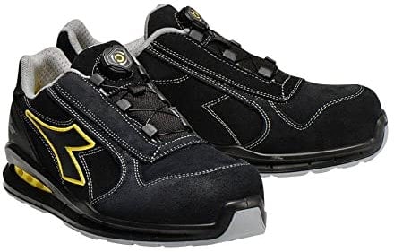Diadora Run Net AIRBOX Quick Low S3 SRC, Scarpe da Ginnastica Uomo, Black/Black, 40 EU