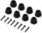 Socobeta 8 Pcs Rubber Feet Anti-vibration Base Pad 30x20mm Stand for Speaker Guitar Amplifier w/Screws