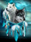 VAIIEYO DIY 5D Diamond Painting Wolf, Diamant Painting Bilder Malerei Kits Tier, Malen Nach Zahlen Diamant Home Wand Decor Gemälde Kreuzstich Diamond Dekoration 30x40 cm