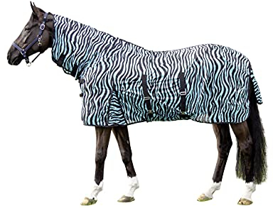 HKM Zebra Aqua Pferdedecke aqua/schwarz 145