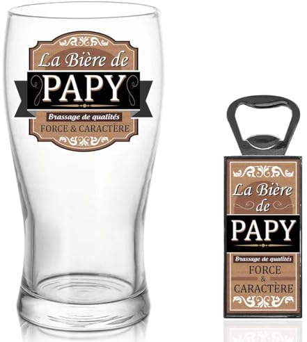 STC Coffret Verre À BIÈRE Papy