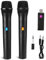 Micrófono de mano inalámbrico, profesional 2 en 1 VHF universal USB receptor de bolsillo micro, para karaoke, canto Ktv familiar, fiestas, discursos, para Android/iPhone/PC/ordenador portátil(Negro)