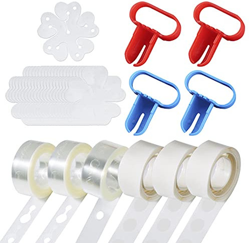 Ballongirlanden Kit 3 Rollen 5m Ballon Girlande Streifen und 3 Rollen Ballon Kleber Punkt Punkte Aufkleber, Luftballon Girlande für Hochzeit Geburtstag Party Dekorationen (30pcs)