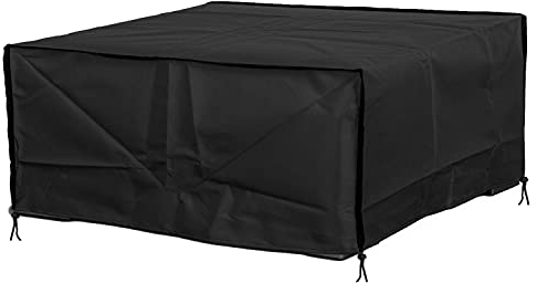 Schutzhülle für Rattan Gartenlounge - 200 x 160 x 80 cm - schwarz - Abdeckung Gartenmöbel mit Aufbewahrungstasche - Wasserfest