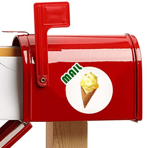 Yellow Peanut Sweet Ice Cream Pattern Aufkleber Briefkastenaufkleber Kleber