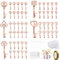 Ouvre Bouteilles Lot de 50, Vintage Porte Clef Decapsuleur avec des Étiquettes Cadeaux, Mariage pour Invite Décoration pour Bar Fête Anniversaire Noël (Or Rose)