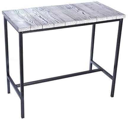 CHYRKA® Bartisch Stehtisch Barhocker Barstuhl BarMöbel SAMBOR Loft Vintage Bar Industrie Design Handmade Holz Metall (Tisch 160x40 - Weiss)