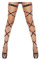 Flayem Sexy Outfit für Damen Rave Strumpfbänder Elastische Beinbänder Kinky-outfit