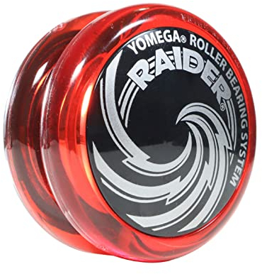 Yomega Raider - Professional Responsive Ball Bearing Yoyo, Great for Kids, Beginners and for Advanced String Yo-Yo Tricks and Looping Play. + Extra 2 Strings & 3 Month Warranty (Red/Black Cap)