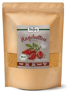 Biojoy Bacche di Rosa Canina in polvere BIO (1 kg), senza additivi (Rosa Canina)