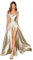 BABYONLINE D.R.E.S.S. Robe pour Mariage Demoiselle d'honneur avec Fente Elégante Robe Femme Cérémonie Anniversaire Champagne 36