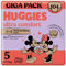Huggies Little Movers Pañal Braguita para Bebé con Diseños Disney Talla 5 (15-25 kg), 2 Packs de 52, Total 104 Pañales