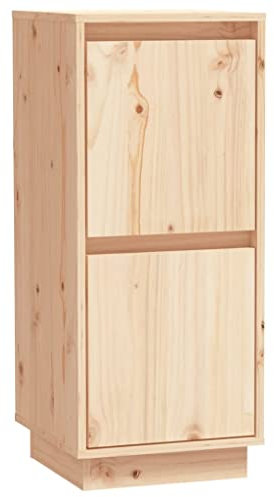 vidaXL Sideboard mit 2 Türen Kommode Anrichte Schrank Beistellschrank Mehrzweckschrank Standschrank Holzschrank 31,5x34x75cm Massivholz Kiefer