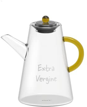 Ölkanne aus Glas mit gelbem Griff, 500 ml Flasche, WD LIFESTYLE