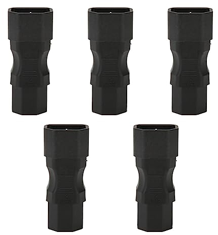 Bewinner 5PCS IEC320 C14 auf C15 Netzteil, PVC-Gehäuse, Stabile Verbindung, Einmalige Formverstärkung, Netzteiladapter für PDU-Chassis, Laptop-USV-Buchse