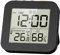 perfk Reloj de baño Digital Temporizador de Ducha con Alarma, Relojes Impermeables para baño, Relojes de Cocina, Higrómetro Reloj de Pared, Negro