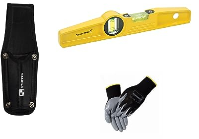 Magnet-Wasserwaage inkl Tasche, 25 cm, Alu-Gussprofil, starkes Magnetsystem, 1 Horizontal-Libelle, 1 Vertikal-Libelle, Gelb