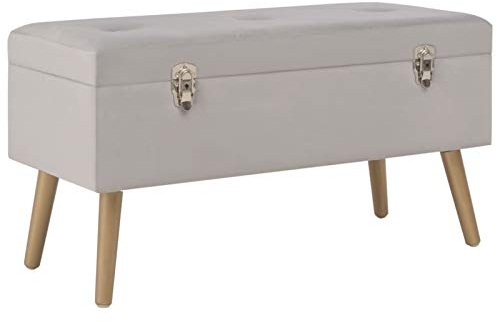 GuyAna Bank mit Stauraum 80 cm Grau Samt Eckbank Esszimmer Entryway Bench Sitzbank Sitzbank KüChe