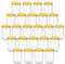 Gouveo Lot de 24 Bocaux de Conservation Ronds 350 ml Avec Couvercle à Visser Doré - Pour Stockage