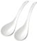 Leegg Juego de 2 cucharas de sopa grandes de cerámica (blanco, 9.25 pulgadas de largo) para sopa miso, ramen, pho, cocinar albóndigas