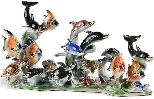 MTME Porzellan-Figuren, Familie im Meer, Gedenkbild, Skulptur, Heimdekoration (C)