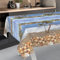 Wachstuch-Tischdecke Tischdecke abwaschbar Wachstuch Garten-Tischdecke Outdoor Indoor 100x140cm Schnittkante Urlaub