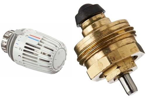 HEIMEIER HSK2N Thermostat-Kopf K weiß, mit Nullstellung, Single & er Thermostat-Oberteil Standard mit Nockenkennzeichnung DN 10, 15, 2001-02.300, Klassisch