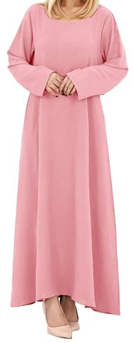 Abaya Muslim Damen Kleid Weiß, Muslimische Kleider Damen Beten, Islamische Kleidung Damen Türkisch Muslimische Lang Kleider, Gebetskleidung für Frauen Elegant, Abaya Jilbab, Islamische Burka, Ramadan