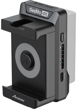 Accsoon SeeMo 4K30FPS Camera HDMI Video Transmitter MFi iPhone iPad, UHD Video Capture Terminal Turns iOS Devices into On-Camera Monitor, RTMP Live Streaming, USB C Device Support SD Card Reader
