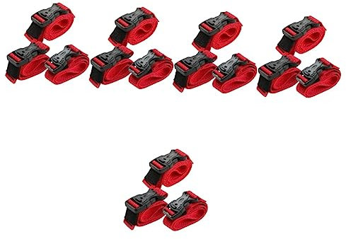GALPADA 15 STK Gepäckschnallengurt Gepäckbinderiemen Gepäck Packband Rucksackgurte Strapazierfähige Spanngurte Koffer Gepäckband Bündelbänder Rot Nylon Reisen Riemenschnalle Einstellbar