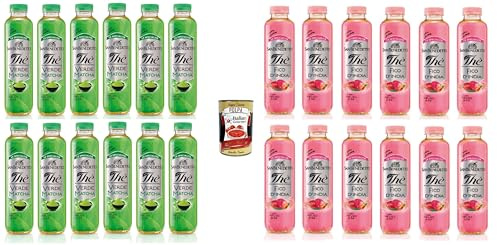 San Benedetto Le Specialità Testpaket Thè Verde Matcha-Thè al FICO D'INDIA, Die Spezialitäten“ Matcha-Grüntee Kaktusfeigentee 24x400ml + Italian Gourmet polpa 400g