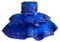 Miipat Bébé Fille Robe Bambin Princesse Tulle Sequins sans Manches Formelle Fleur Fille Robe pour La Fête Anniversaire Mariage Bleu Royal 110 3-4 Ans