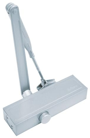 Briton Door Closer, 1130B.SES, Adjustable Power Size 2-6, Heavy Duty, Silver