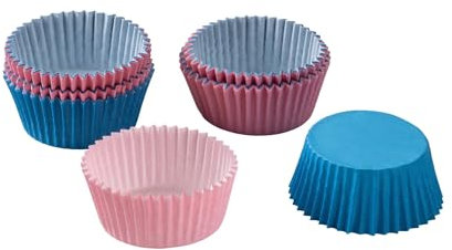 Dr. Oetker Papierbackförmchen, 50 Stück – Perfekt für Muffins, Cupcakes & Pudding, Hitzebeständig, Leichtes Ablösen, Extra Groß, Zertifiziert, 2 Jahre Garantie, Blau/Rosa