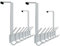 Honsky Türgarderobe,Klappbar Türhakenleiste zum Einhängen mit 14 Hanken,Türfalzstärken4,5/4/3,5cm,Türhaken innenseite, Kleiderhaken Tür, Solide Türhaken zum Einhängen,2 Stück,Weiß,