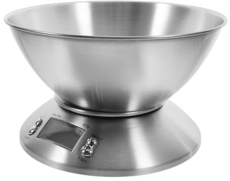 ABOOFAN Báscula para El Hogar Báscula de Cocina de 5000 G Fácil de Limpiar Construcción de Acero Inoxidable