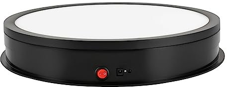 Drehteller Elektrisch, Automatische Drehteller mit Fernbedienung 360 Grad Drehteller, für Fotografie Live-Video Schmuck-Display 42 * 7 cm