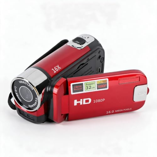 SENECESLI Videokamera Camcorder, Digitalkamera Recorder, 4K Full HD 48 MP DV Kamera mit Drehbarem 2,7 Zoll TFT Bildschirm, 16 fachem Zoom, Fülllicht, USB Anschluss an Computer, Eingebauter