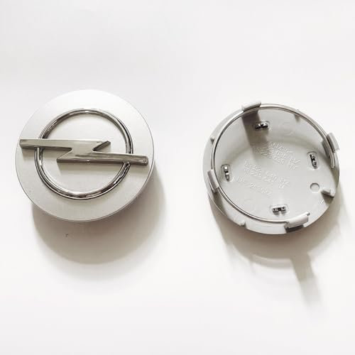 4 pcs Nabendeckel für Opel Insignia B Country Tourer ab Bj.2017, Radnabenabdeckung Set ABS Kunststoff Aluminium Nabenkappen für Felgen Radnaben Felgendeckel Felgenkappen,64mm-Silver