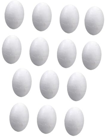 Nishiyuenyi Schaumeier, Styropor-Eier, Kunsteier, Ostereier für Dekorationen, Schulprojekte, handgefertigt, 20 Stück 12 cm