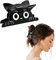 Pinces à cheveux en forme de chat – Style mignon kawaii drôle de chat pour filles et femmes, pinces moyennes en acrylique pour cheveux fins, accessoires de cheveux tendance et amusants (noir)