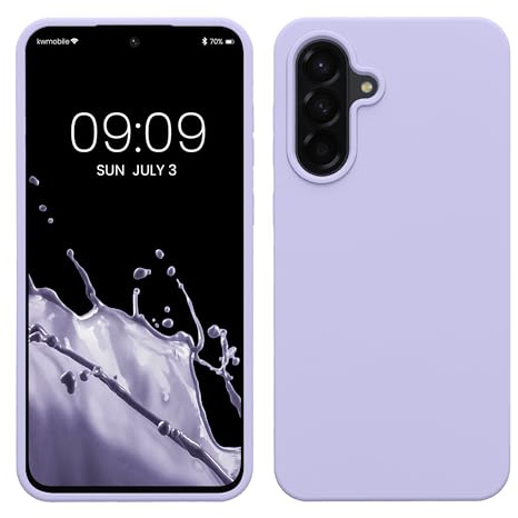 kwmobile Hülle kompatibel mit Samsung Galaxy A56 5G Hülle - Silikon Handy Case - Handyhülle weiche Oberfläche - kabelloses Laden - Lavendel