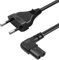 Cavo di ricambio per TV Samsung (24, 32, 40, 43, 48, 49, 50, 55, 60, 65, 75, UN40, UN43, UN48, cavo angolare a 90 gradi, 18 AWG, 2 poli su cavo di alimentazione C7 a L